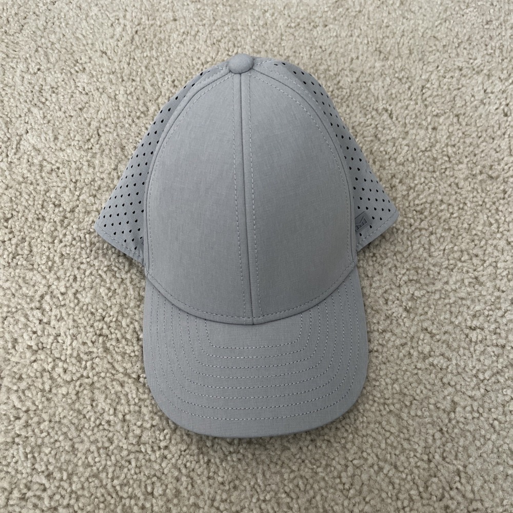 Light Gray Perforated Mesh Back Baseball Cap - Unbranded
